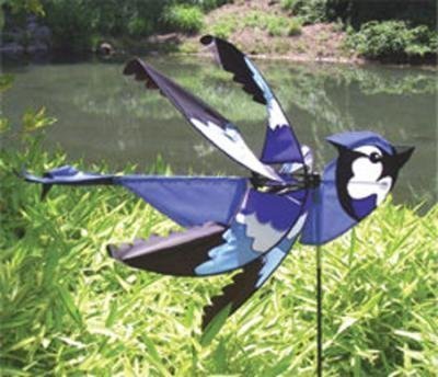 Flying Blue Jay Garden Spinner - 25" by Premier