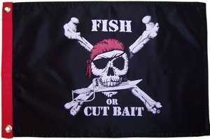 Fish or Cut Bait 3' x 5' Grommeted Pirate Flag