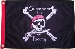 Surrender The Booty 3' x 5' Grommeted Pirate Flag