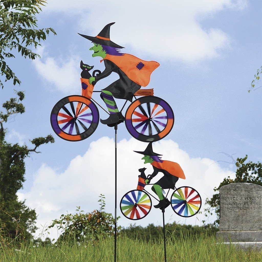 Scarecrow 30 in Bike Riding Garden Halloween Wind Spinner by Premier Kites 