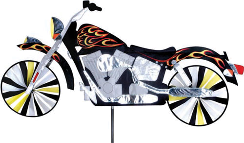 Motorcycle with Flames Spinner - 32" by Premier