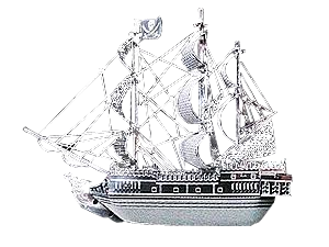 Black Pearl Pirate Ship - Laser-Cut Metal Model Kit