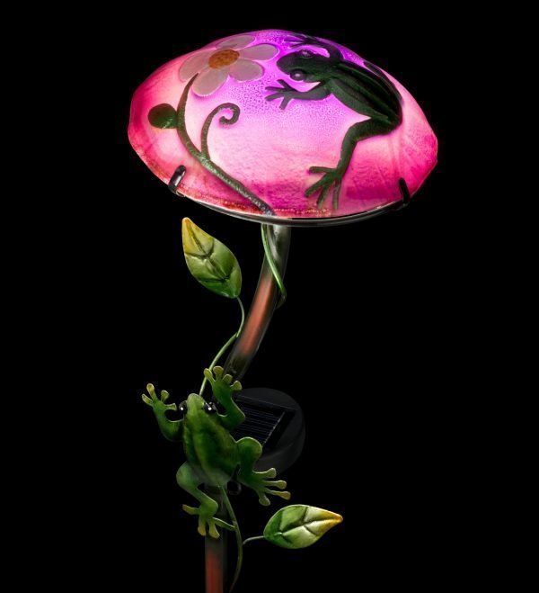Mushroom Solar Garden Light Stake - Frog-126896