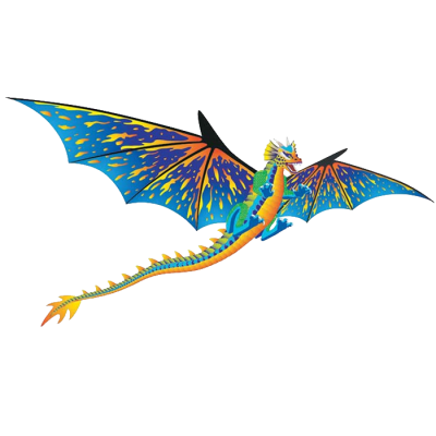 3D Supersized Dragon Kite (Blue) - 76"