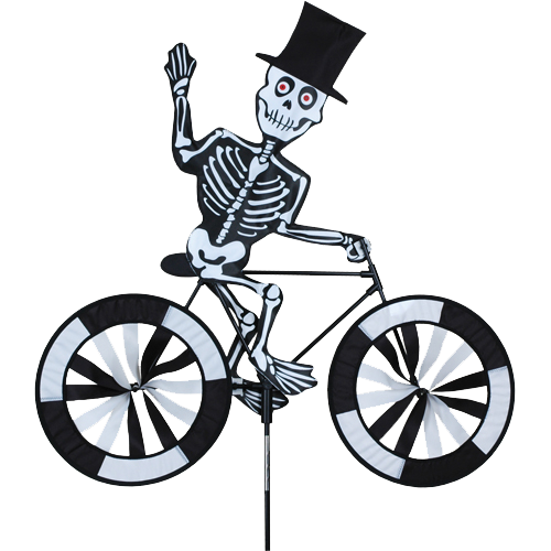 Skeleton on a Bicycle/Bike Spinner - 20"