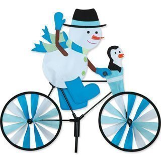 Snowman on a Bicycle/Bike Spinner - 20" by Premier Kites