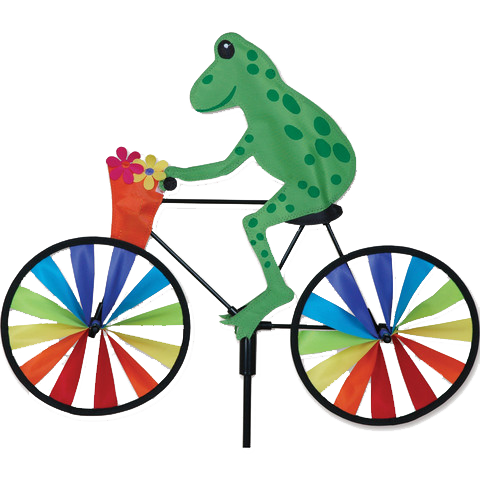 Tree Frog on a Bicycle/Bike Garden Spinner - 30" by Premier Kites