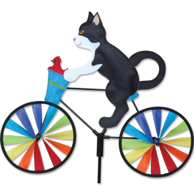 Tuxedo Cat on a Bicycle/Bike Spinner - 30" by Premier Kites