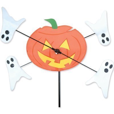 Pumpkin & Ghosts Whirligig Spinner - 10"