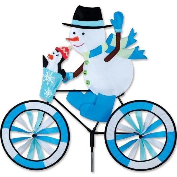 Snowman on a Bicycle/Bike Spinner - 30" by Premier Kites
