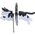 Petite Black & White Cat Spinner - 19"