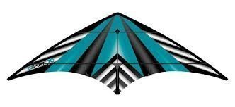 EZ Sport 70 Dual Line Stunt Kite - Teal Stripe