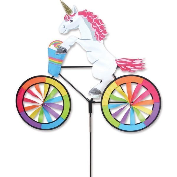 Unicorn on a Bicycle/Bike Garden Spinner - 30" By Premier Kites