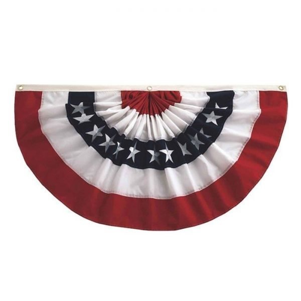 Patriotic Medium Pleated Bunting 2' x 4' by In The Breeze
