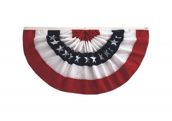 Patriotic Small Pleated Bunting 3' x 1.5' by In The Breeze