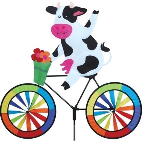 Cow on a Bicycle/Bike Garden Spinner - 30" By Premier Kites
