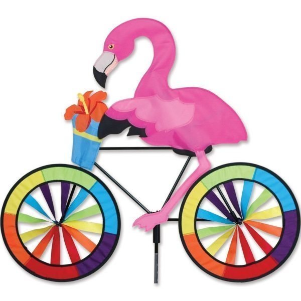 Flamingo on a Bicycle/Bike Garden Spinner - 30" By Premier Kites
