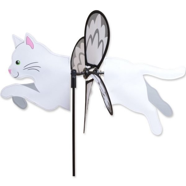 Petite White Cat Spinner by Premier Kites