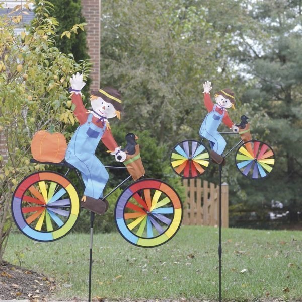 Scarecrow on a Bicycle/Bike Garden Spinner - 20" by Premier Kites