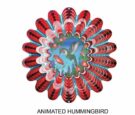 Hummingbird Animated Wind Spinner by Spinfinity - 12" Diameter