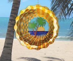 Palm Tree Wind Spinner by Spinfinity - 12" Diameter-0
