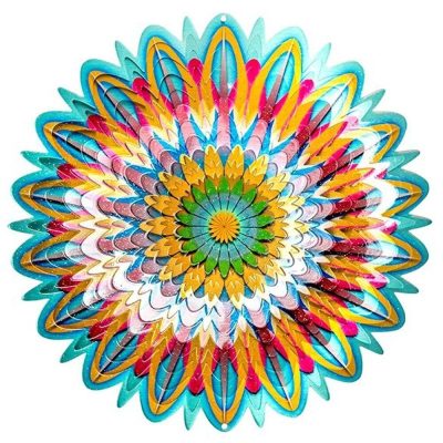 Floral Mandala Wind Spinner by Spinfinity - 12" Diameter-0