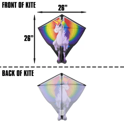 Unicorn DLX Diamond Nylon Kite with Fancy Tail - 30" by X-Kites