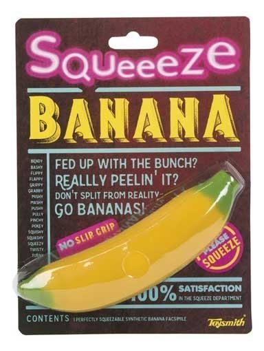 Squeeze Banana Stress Relief Toy by Toysmith