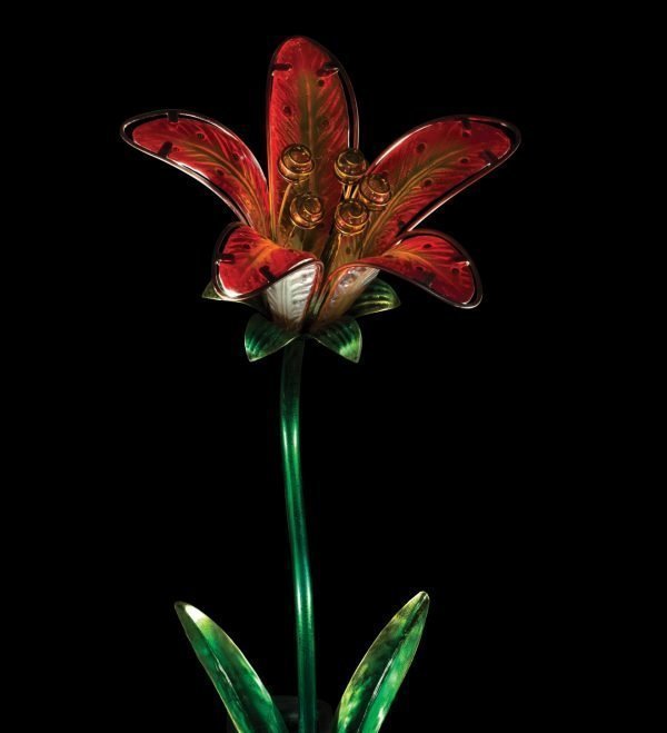 Solar Tiger Lily Stake - Red-126776