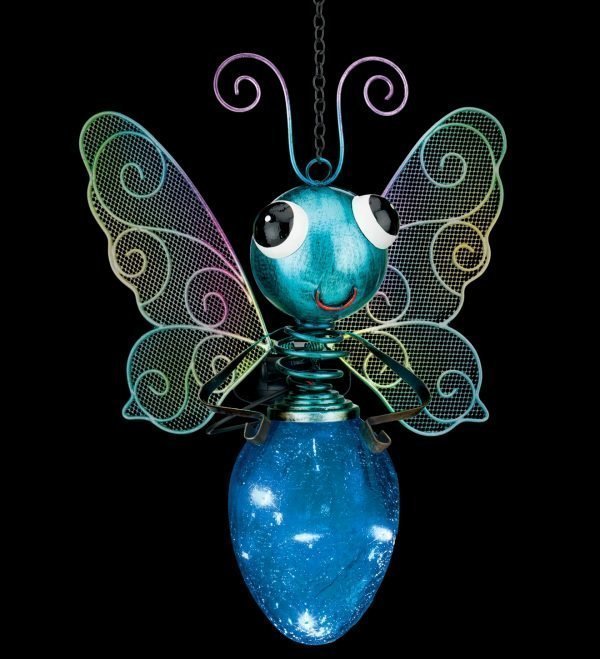 Solar Butterfly Lantern - Blue-126917