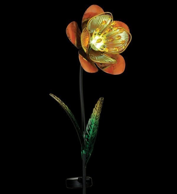 Mystic Flower Solar Stake - Orange-126792