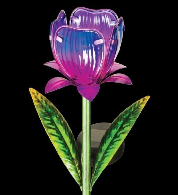 Mini Solar Garden Stake - Purple Tulip-126829