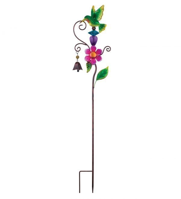 Topiary Bell Garden Stake - Hummingbird-127083