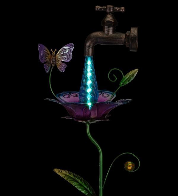 Waterdrop Solar Stake - Butterfly-126743