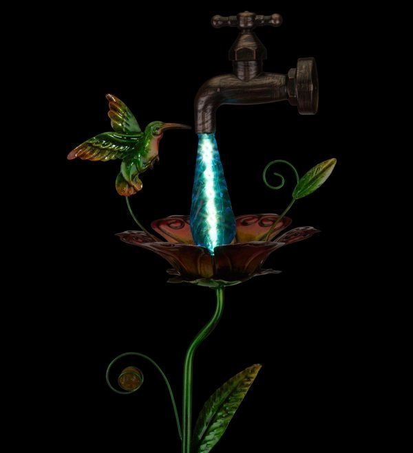 Waterdrop Solar Stake - Hummingbird-126760