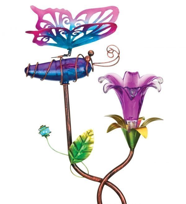 Ellipse Flower Solar Stake - Butterfly