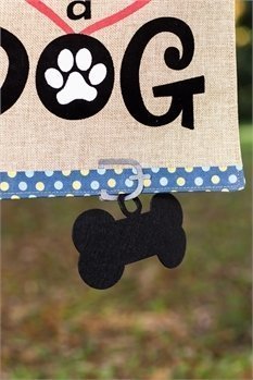 Life is Better with a Dog Garden Burlap Flag