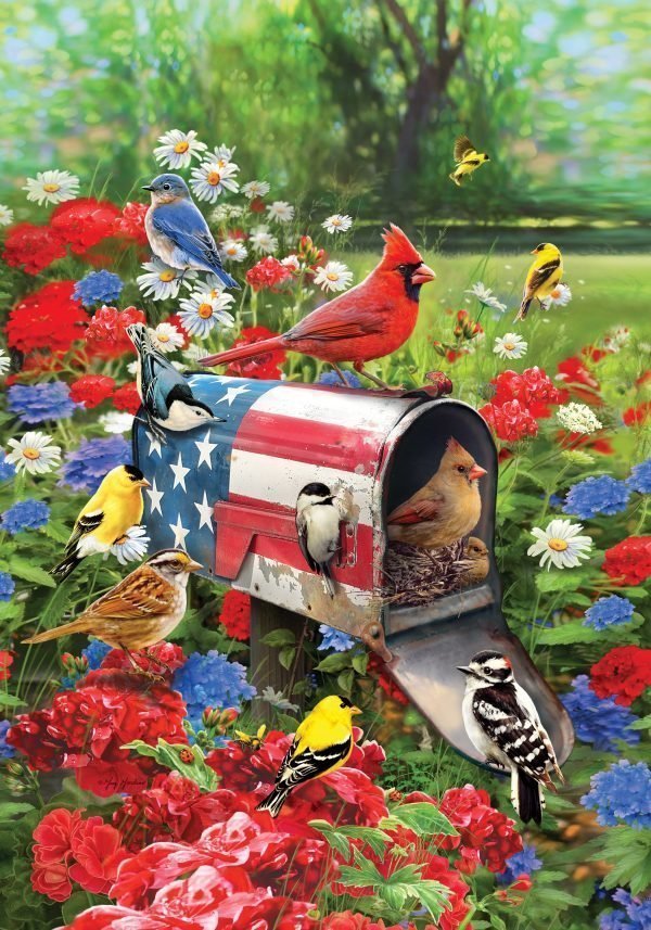 Songbirds Mailbox House Flag by Custom Decor