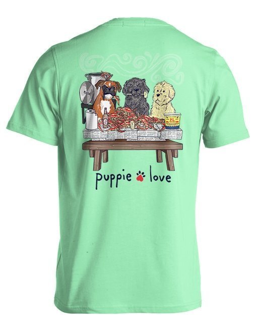 Puppie Love Crab Feast Pups Short Sleeve T-Shirt by Maryland Brand