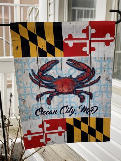 Maryland Crab Ocean City, MD Garden Flag