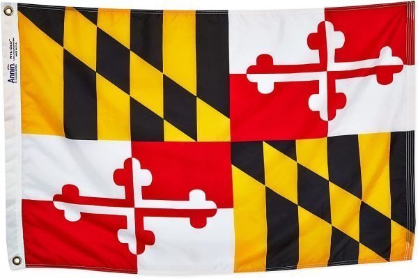 Maryland Flag 2'x3' Nylon by Annin Flagmakers