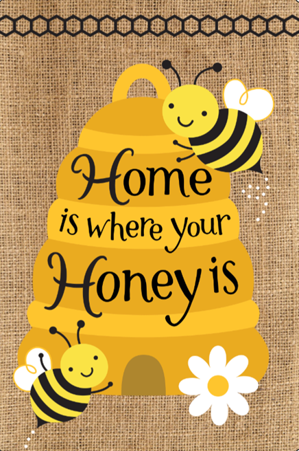 Honey Bees - Burlap Garden Flag by Custom Decor