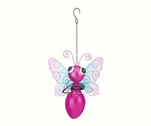 Solar Butterfly Lantern - Pink