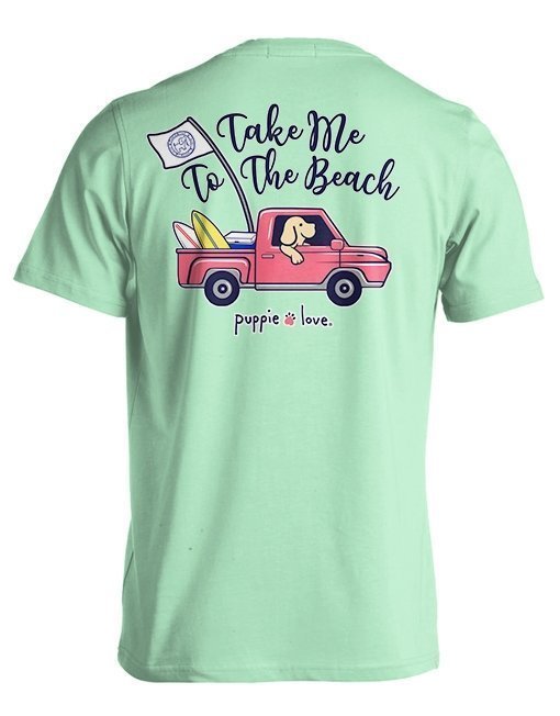 Puppie Love Take Me To The Beach Pup Short Sleeve T-Shirt by Maryland Brand