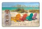 Colorful Adirondack Chairs Jar Magnet by Cape Shore