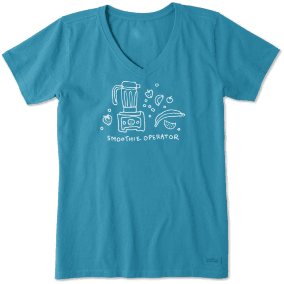 Smoothie Operator Women's Blue Crusher Vee by Life Is Good