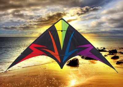 Skydog Thunderstruck Stunt Kite - Rainbow