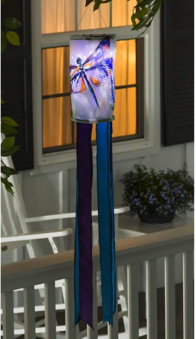 Painted Dragonflies Solar Motion Windsock by Evergreen