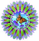 Butterfly Animated Metal Wind Spinner by Spinfinity - 12" Diameter