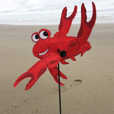 Red Crab Whirligig Wind Garden Yard Spinner by In the Breeze